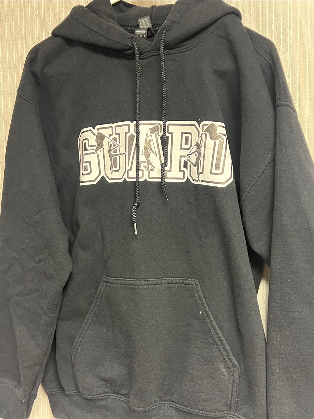 M Flag Corps Black Hoodie with GUARD Graphic